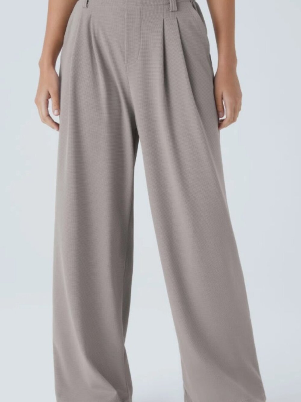 Halara High-Waisted Wide Leg Waffle Pants - Picture 5 of 7
